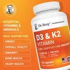 (預訂PRE-ORDER)【黃金補鈣搭檔/舒緩眩暈】Dr. Berg 頂級維他命D3+K2 複合配方 | 改善骨質疏鬆 提升免疫力 告別轉季敏感 生酮斷食補品Dr. Berg's Vitamin D3 K2｜维生素D3&K2