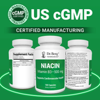 (預訂PRE-ORDER)煙酸 - 500 毫克維生素 B3 - 100 粒明膠膠囊(Niacin - 500 mg of Vitamin B3 - 100 Gelatin Capsules)