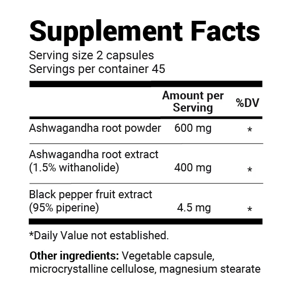 (預訂PRE-ORDER)Ashwagandha with Black Pepper｜黑胡椒南非醉茄