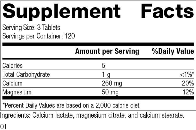 (預訂PRE-ORDER)乳酸鈣片，90-360片/Calcium Lactate, 90-360 Tablets