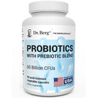 (預訂PRE-ORDER)【強力清腸/徹底告別胃脹】Dr. Berg 頂級活性益生菌+益生元配方 | 改善便秘 肚脹 消化不良 濕敏免疫力 生酮斷食 腸道健康60 Billion Probiotic Probiotic with Prebiotic Blend - 30 Vegetable Capsules|600亿益生菌含益生元混合物的益生菌 - 30 粒素食膠囊