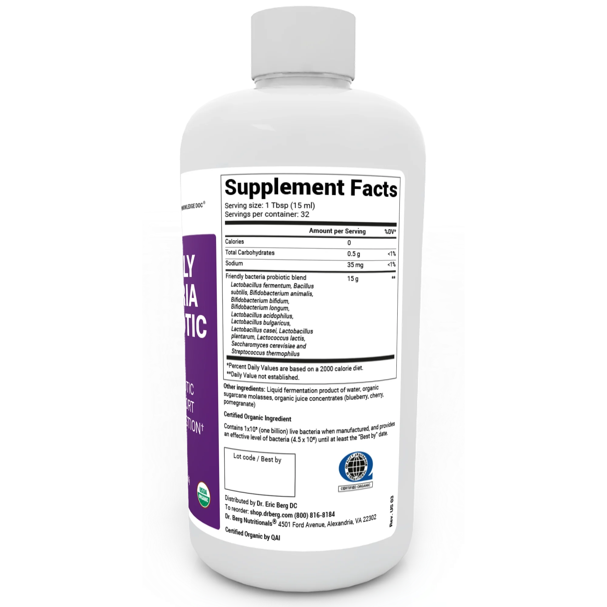 (預訂PRE-ORDER)Friendly Bacteria Probiotic Liquid｜友善細菌益生菌液500ML