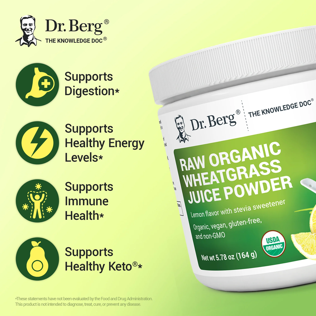 (預訂PRE-ORDER)Organic Raw Wheatgrass Juice Powder Lemon｜有機生小麥草汁粉檸檬164G