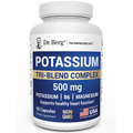 (預訂PRE-ORDER)鉀三合一複合配方 (Potassium Tri-Blend) 90粒｜500mg 檸檬酸鉀/蘋果酸鉀/碳酸氫鉀+鎂+B6｜支持心臟與神經健康