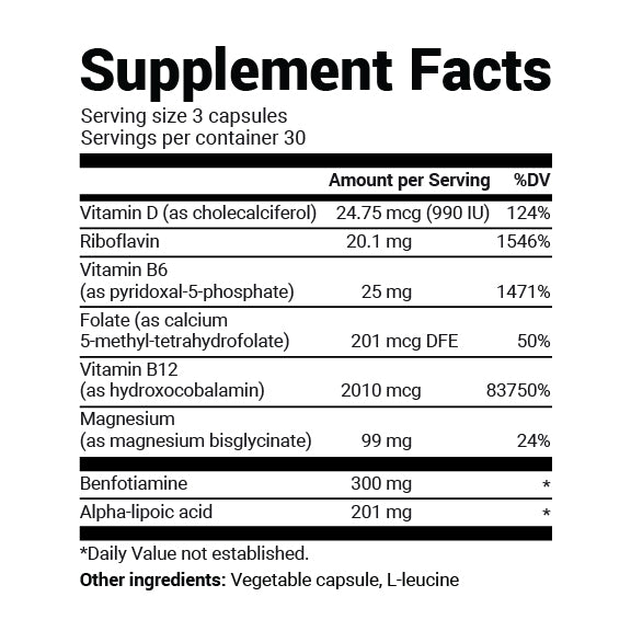 Nerve Support with Benfotiamine | 90 Capsules