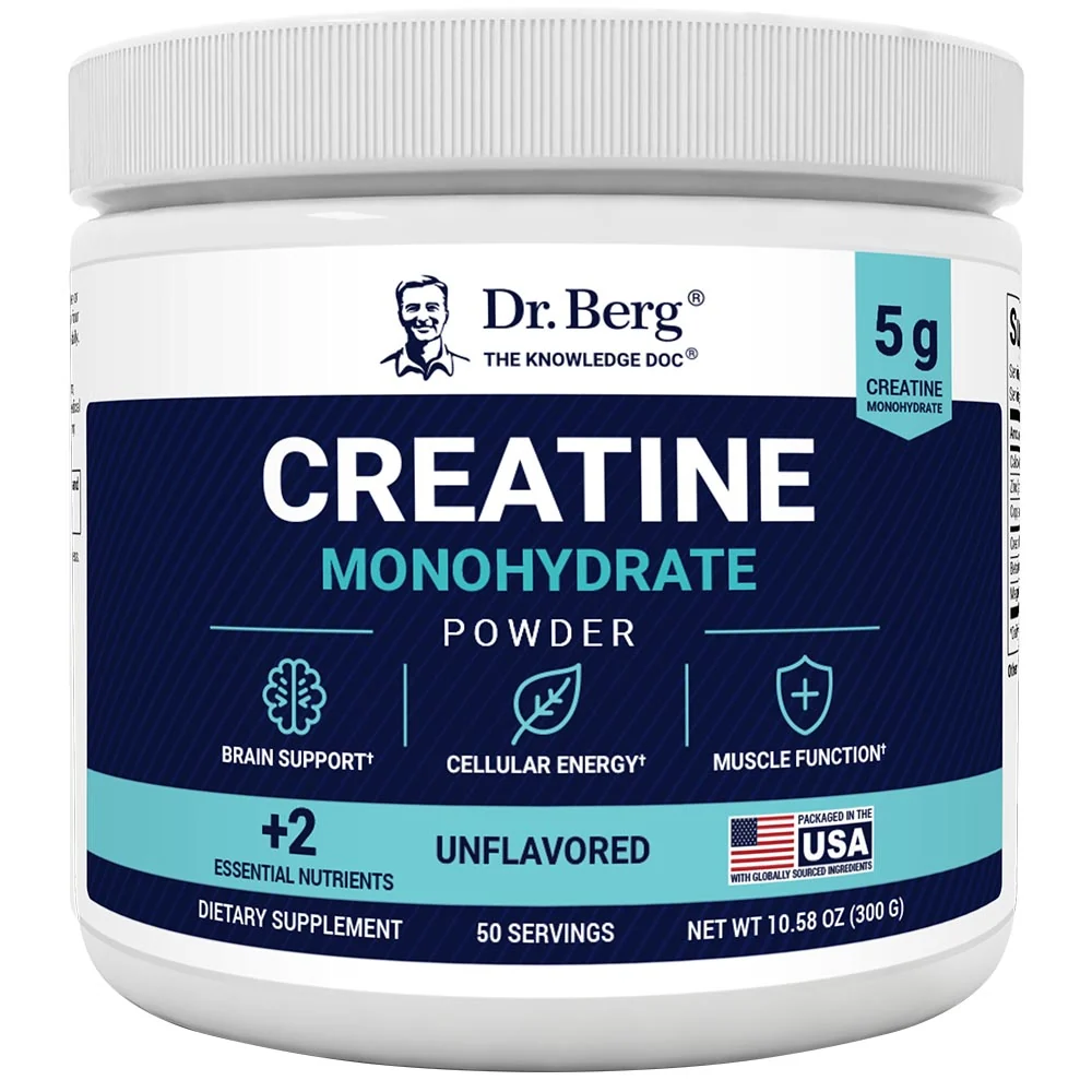 Dr. Berg Creatine Monohydrate Powder with Minerals 柏格醫生複合一水肌酸粉 (300g / 50份)