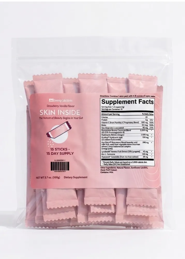SOVEREIGN LABORATORIES【腸道調理 X 緊緻抗老】Skin Inside® 專利膠原初乳美肌沖劑 (含 VERISOL®) – 15條隨身裝