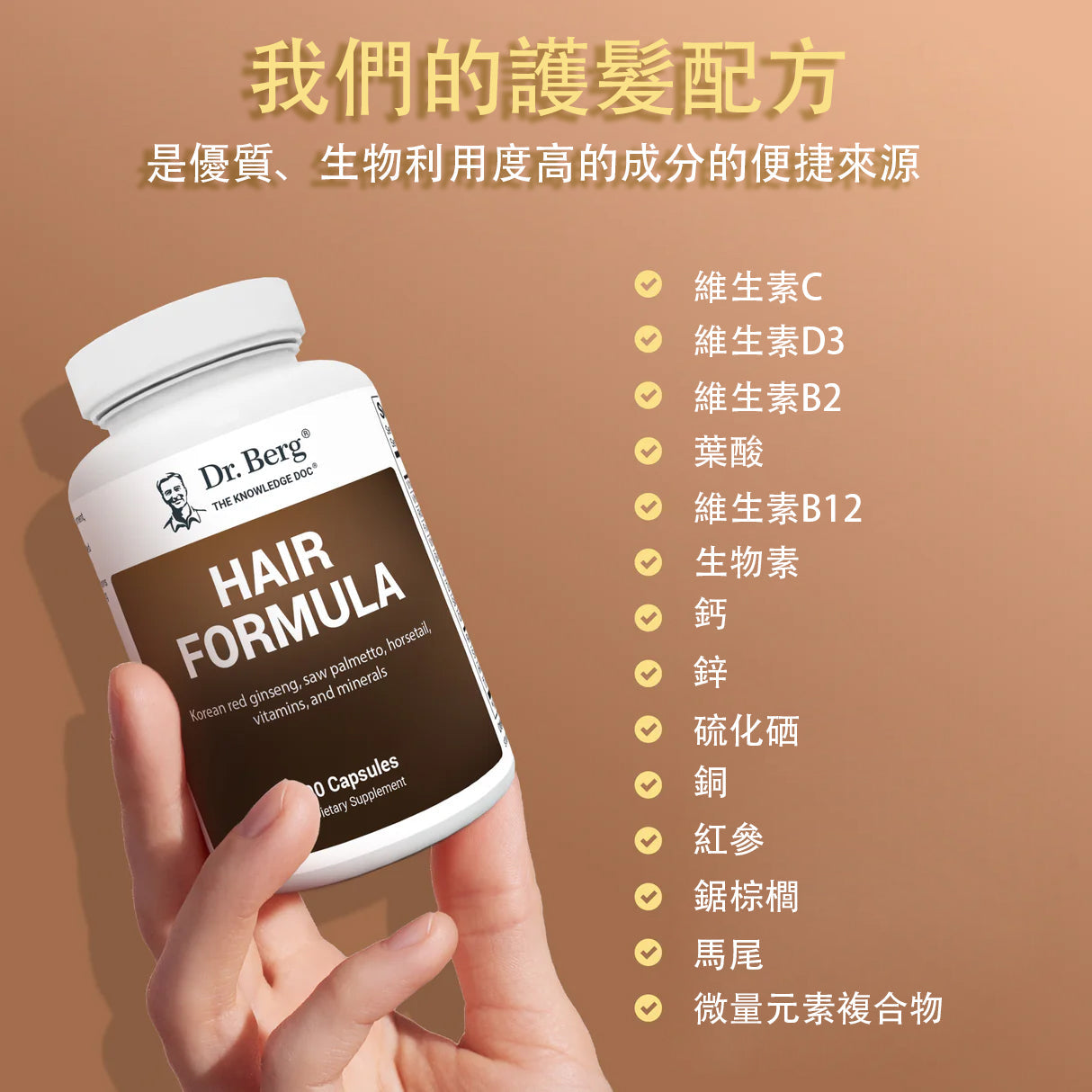 (預訂PRE-ORDER)HAIR FORMULA｜護髮配方 90粒