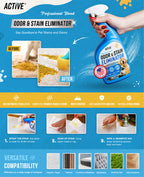 (預訂PRE-ORDER)寵物氣味和汙漬清除劑 - 946ml活性酶清潔劑，用於狗和貓尿液，地毯、布料、硬木的汙漬去除噴霧，適合局部清潔，狗貓寵物的除臭劑 - 天然柑橘油