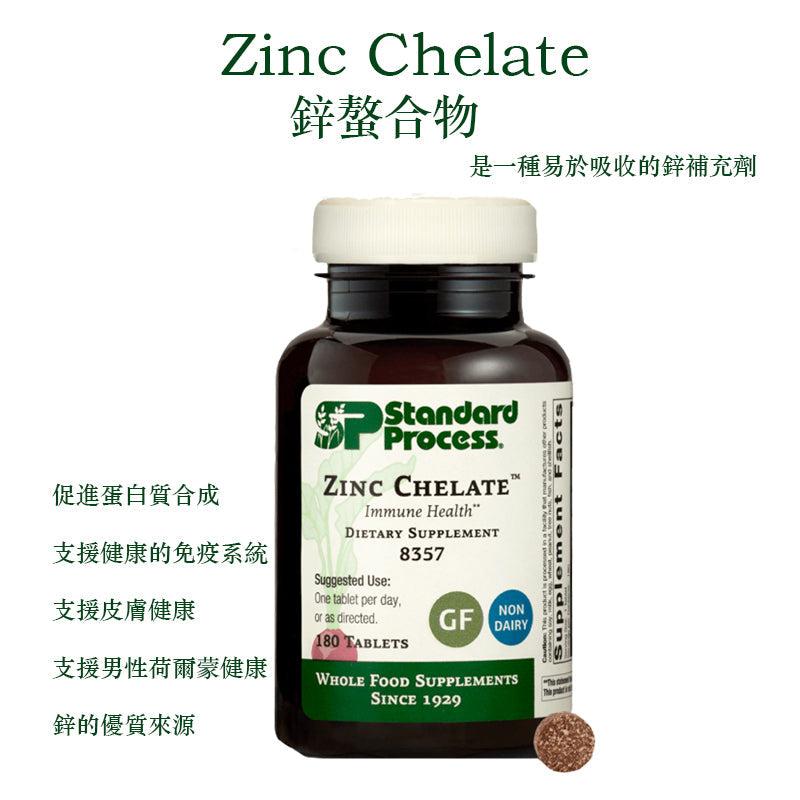 （預訂PRE-ORDER) Zinc Chelate™, 180 Tablets锌螯合物™， 180 片