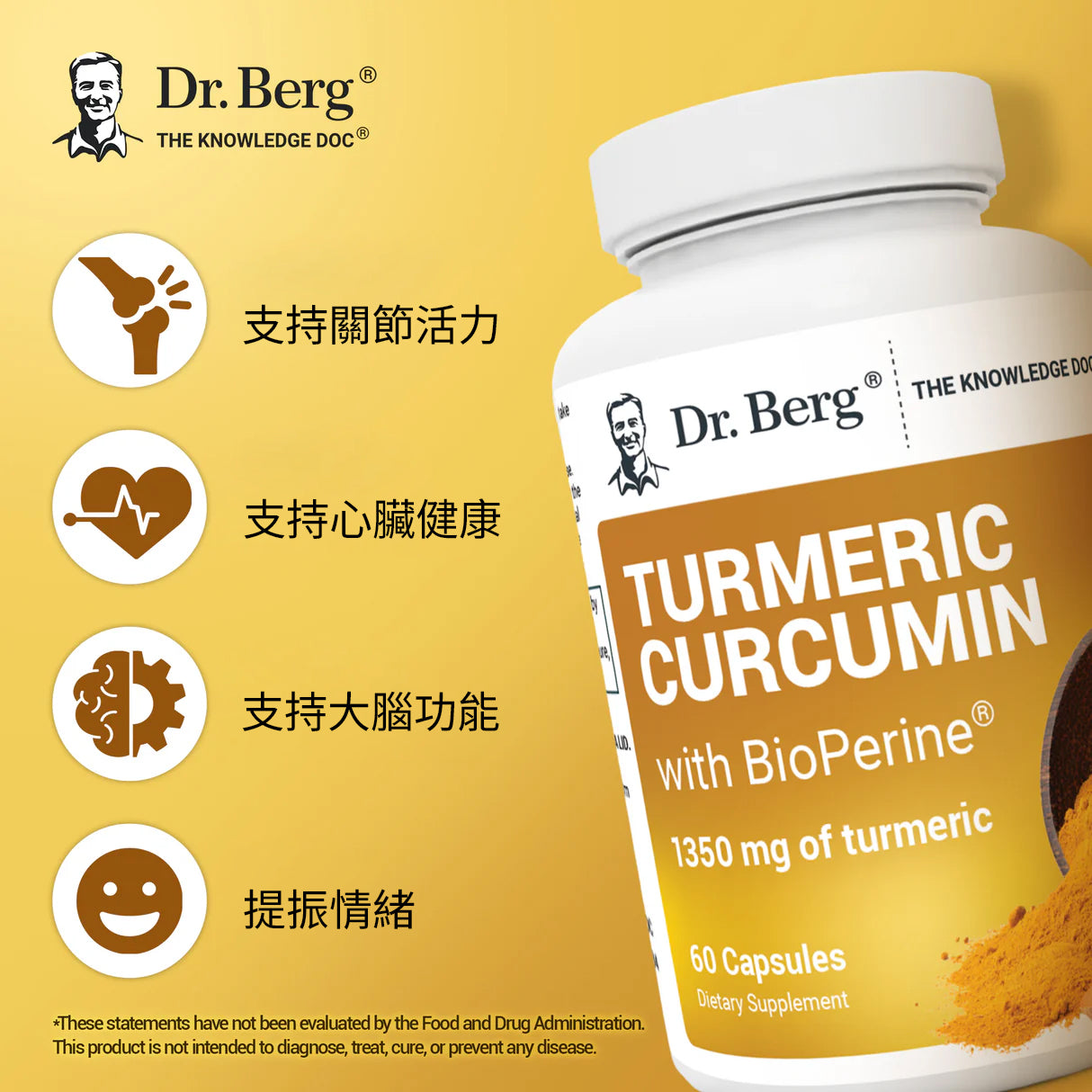 (預訂PRE-ORDER)Turmeric Curcumin with Bioperine｜薑黃薑黃素與胡椒素60粒