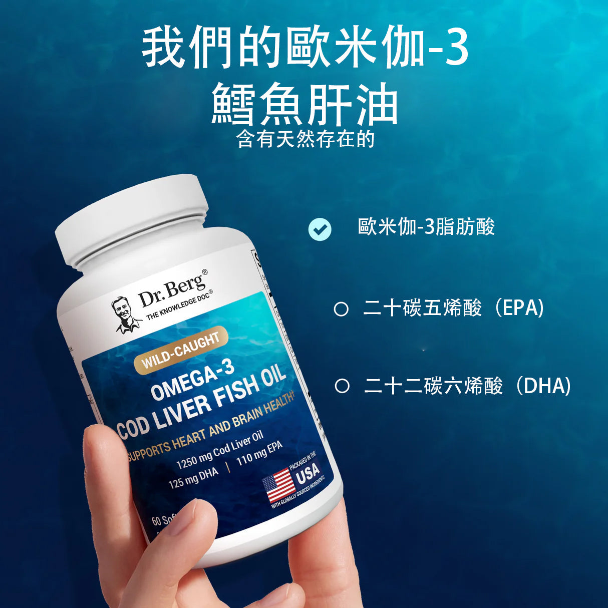(預訂PRE-ORDER)新品上市|鱈魚肝油膠囊Cod Liver Oil Capsules