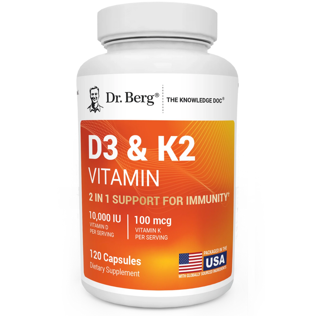 (預訂PRE-ORDER)【黃金補鈣搭檔/舒緩眩暈】Dr. Berg 頂級維他命D3+K2 複合配方 | 改善骨質疏鬆 提升免疫力 告別轉季敏感 生酮斷食補品Dr. Berg's Vitamin D3 K2｜维生素D3&K2
