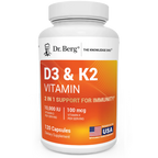 (預訂PRE-ORDER)【黃金補鈣搭檔/舒緩眩暈】Dr. Berg 頂級維他命D3+K2 複合配方 | 改善骨質疏鬆 提升免疫力 告別轉季敏感 生酮斷食補品Dr. Berg's Vitamin D3 K2｜维生素D3&K2