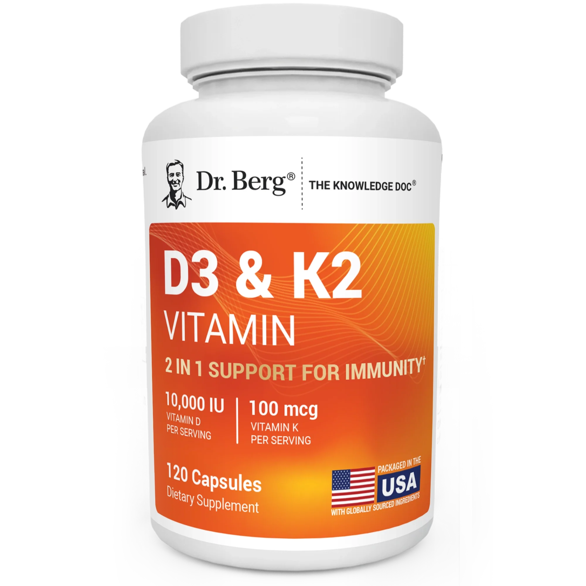 (預訂PRE-ORDER)【黃金補鈣搭檔/舒緩眩暈】Dr. Berg 頂級維他命D3+K2 複合配方 | 改善骨質疏鬆 提升免疫力 告別轉季敏感 生酮斷食補品Dr. Berg's Vitamin D3 K2｜维生素D3&K2