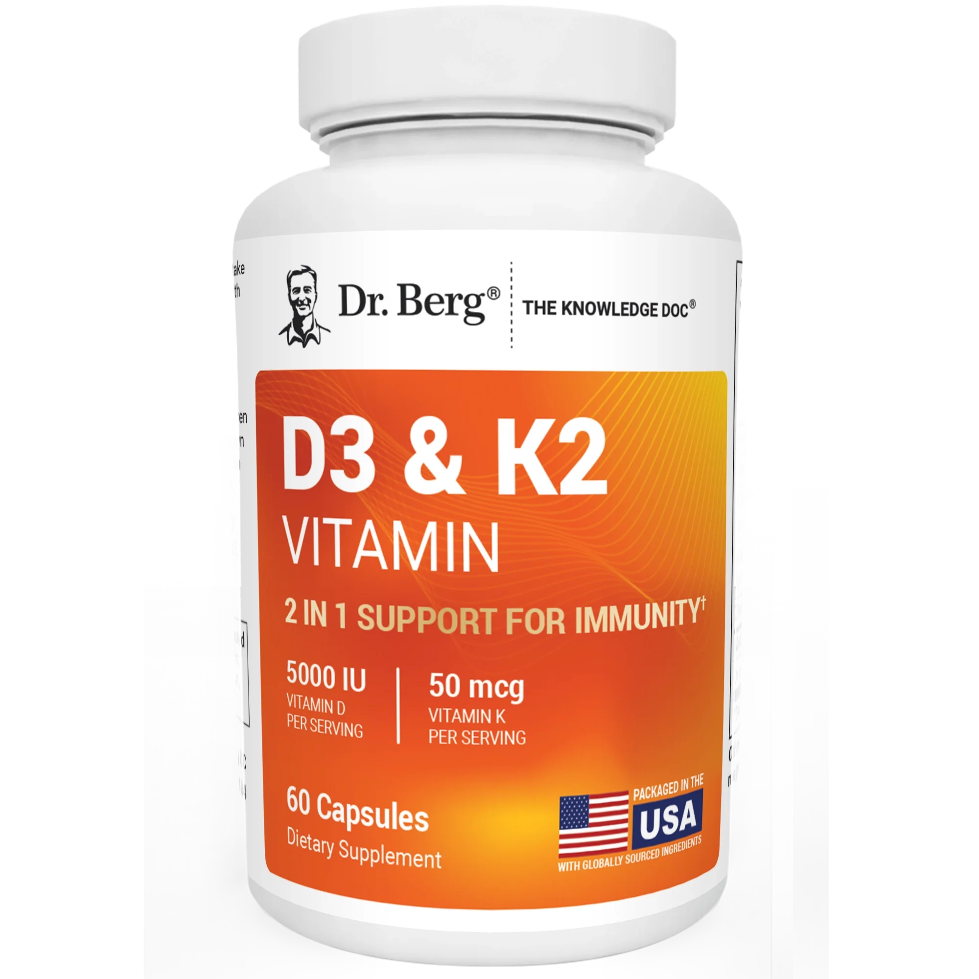 (預訂PRE-ORDER)【黃金補鈣搭檔/舒緩眩暈】Dr. Berg 頂級維他命D3+K2 複合配方 | 改善骨質疏鬆 提升免疫力 告別轉季敏感 生酮斷食補品Dr. Berg's Vitamin D3 K2｜维生素D3&K2