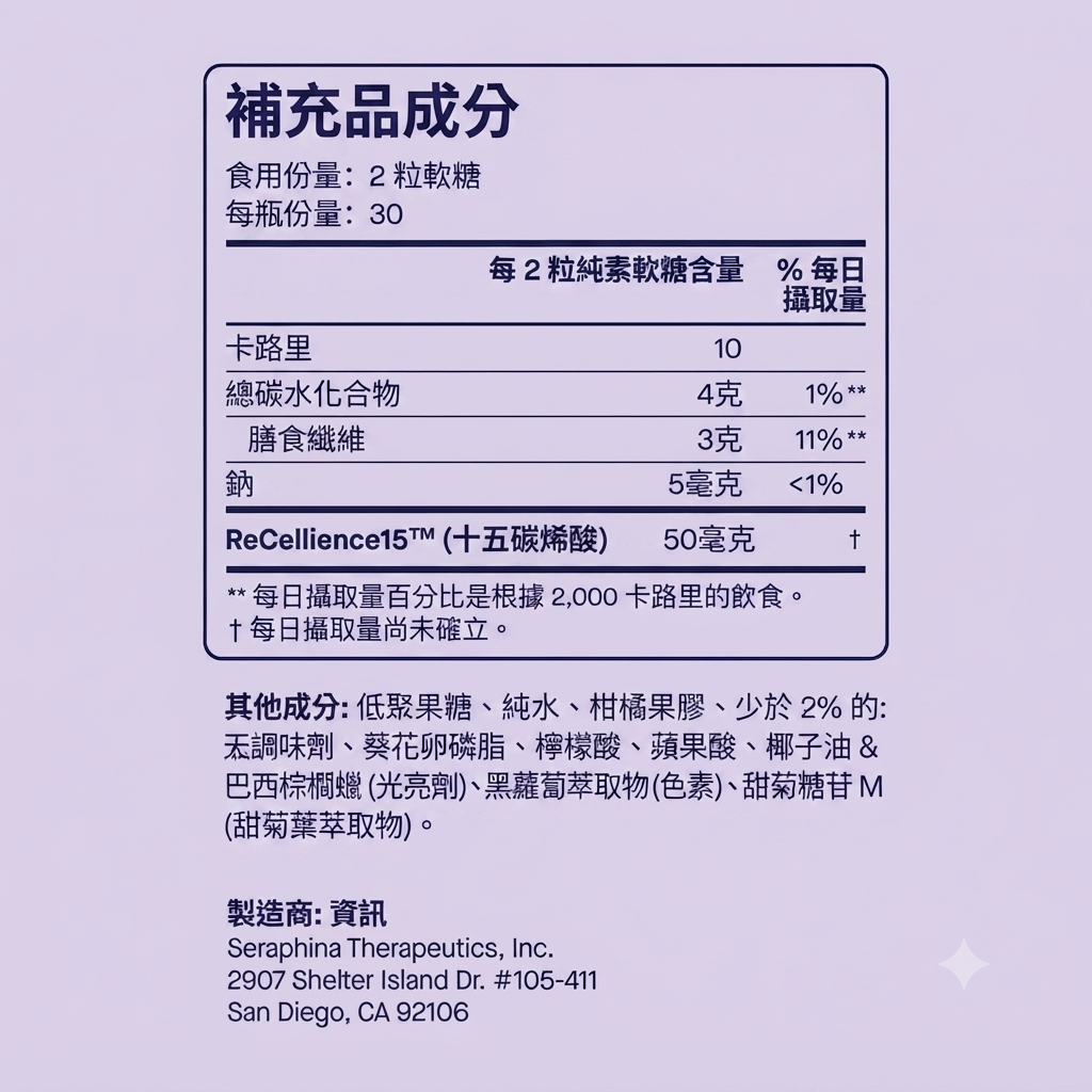 Fatty15 兒童軟糖，60顆純素軟糖