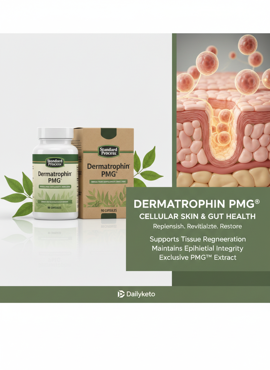 (預訂PRE-ORDER)Standard Process | Dermatrophin PMG® 專利上皮修護配方 (90/360 粒裝) 細胞級皮膚與腸道粘膜修復，維持結締組織健康