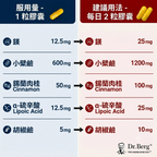(預訂PRE-ORDER)Dr. Berg 柏格醫生 小檗鹼+錫蘭肉桂強效膠囊 (60粒裝)｜5合1黃金科學配方，全面啟動低碳代謝力！